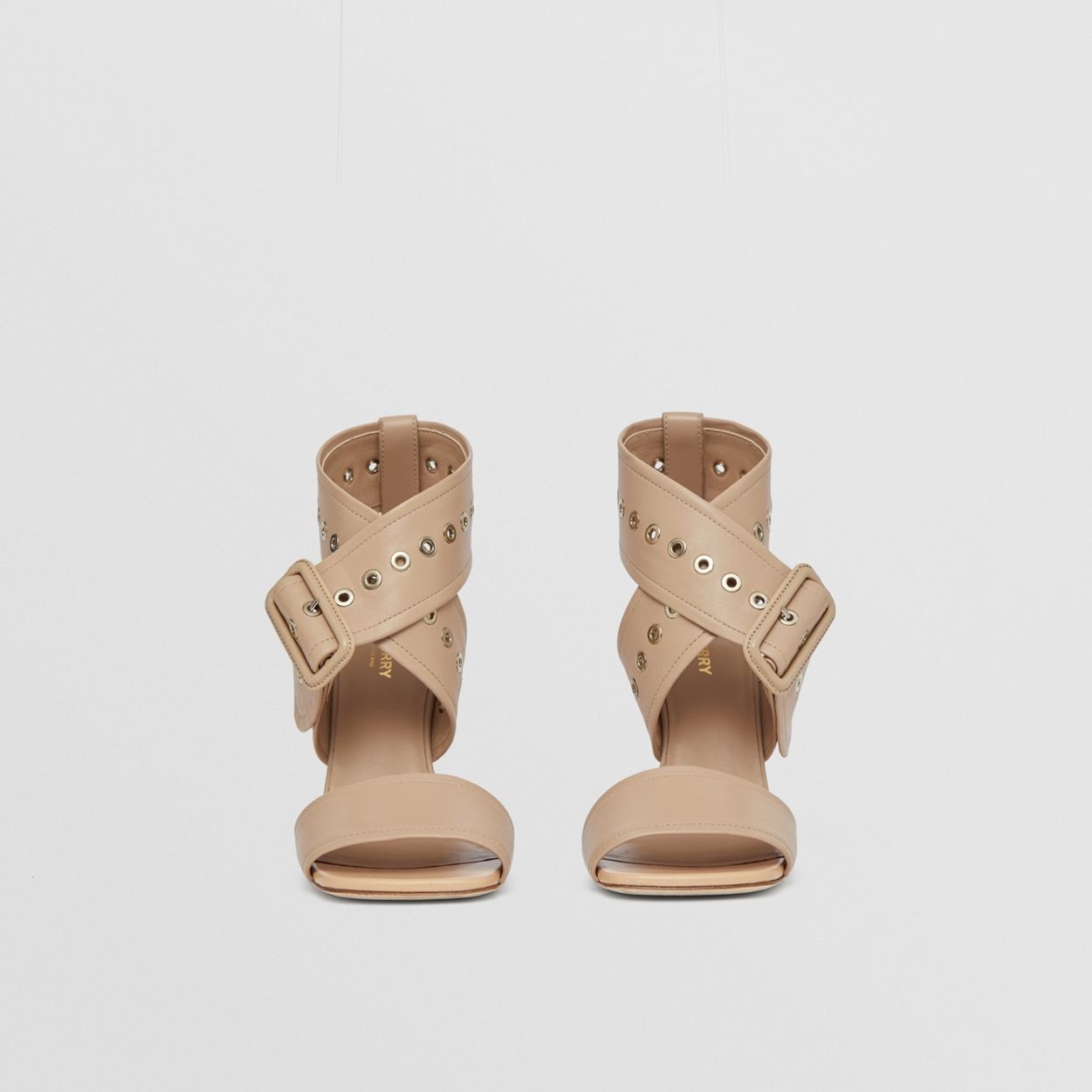 Buckled Strap Lambskin Stiletto-heel Sandals - 5