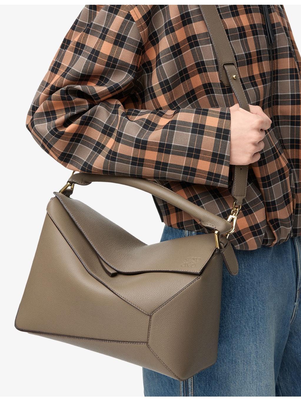 Puzzle Edge Medium Leather Shoulder Bag - 2