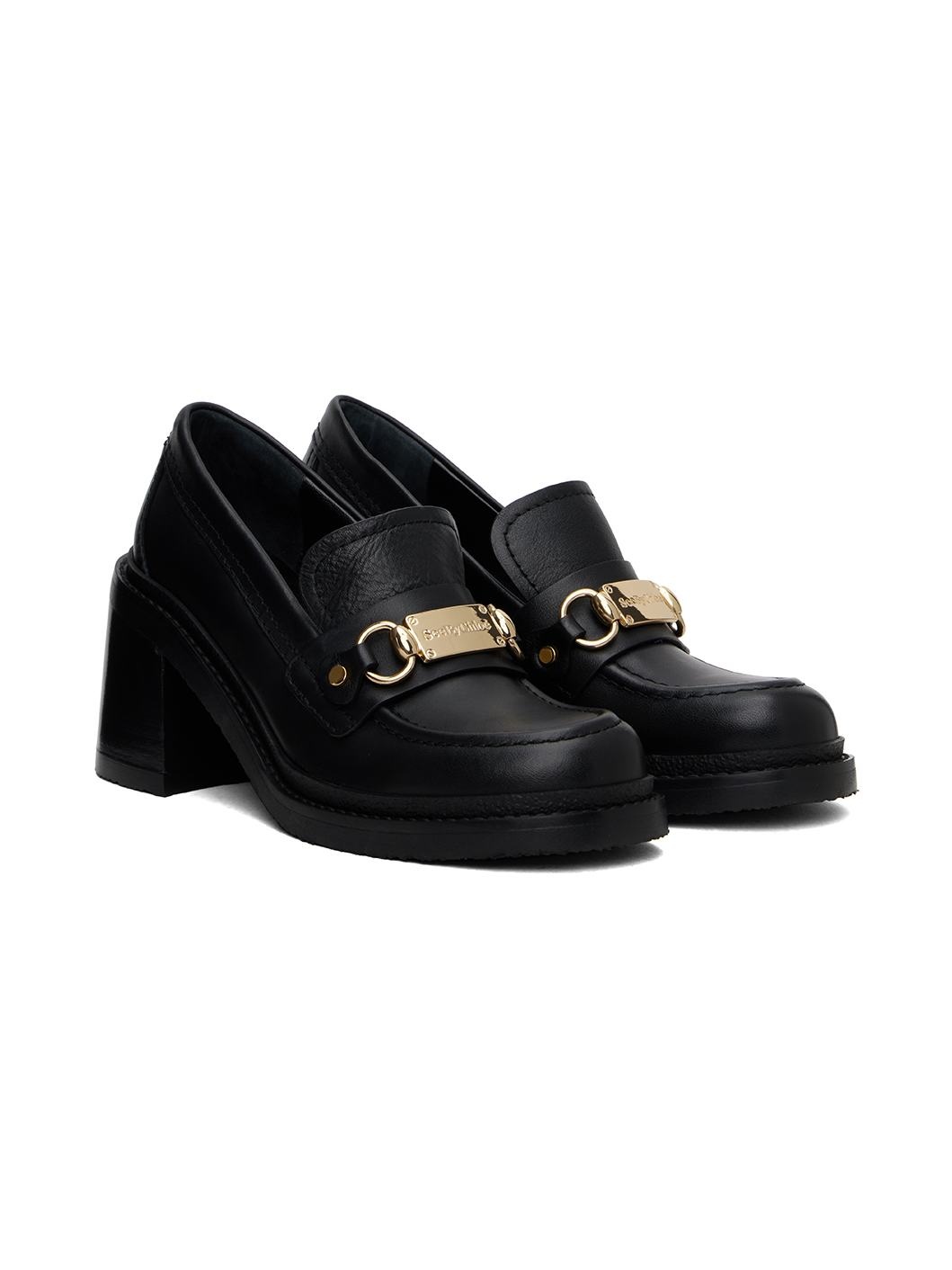 Black Edi Signature Heels - 4