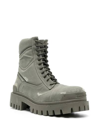 BALENCIAGA lace-up combat boots outlook