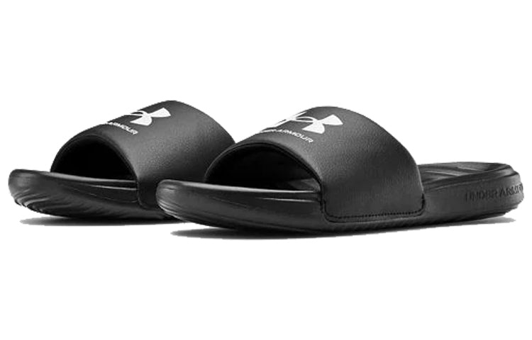 (WMNS) Under Armour Ansa Fixed Slides 'Black White' 3023772-004 - 3