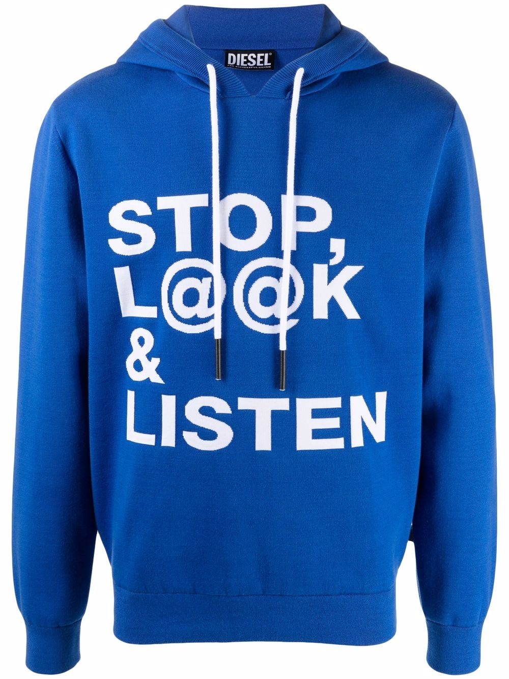 slogan-print hoodie - 1