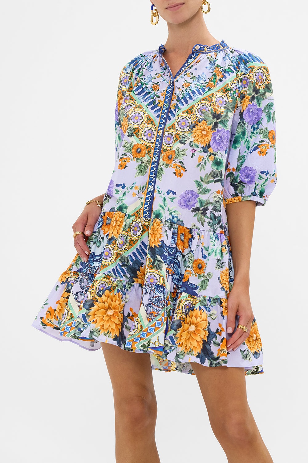 PUFF SLEEVE SHIRT DRESS - 5