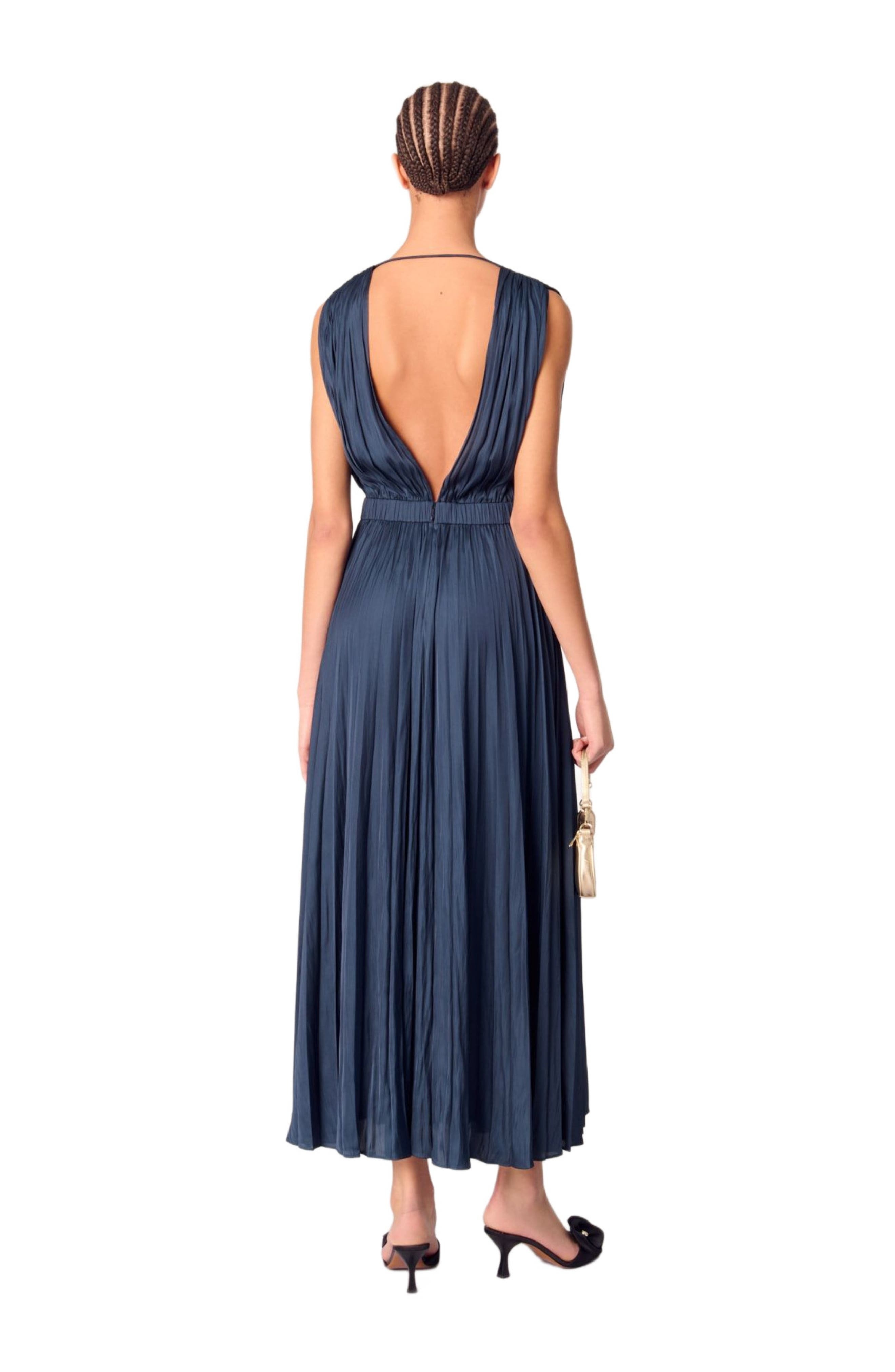 maje Pleated maxi dress in Navy at Nordstrom - 2