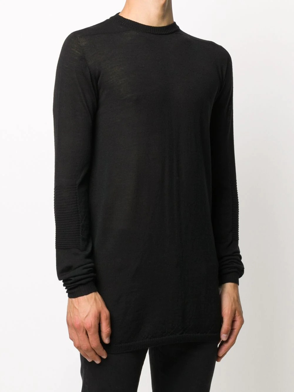 long-line ribbed jumper - 3