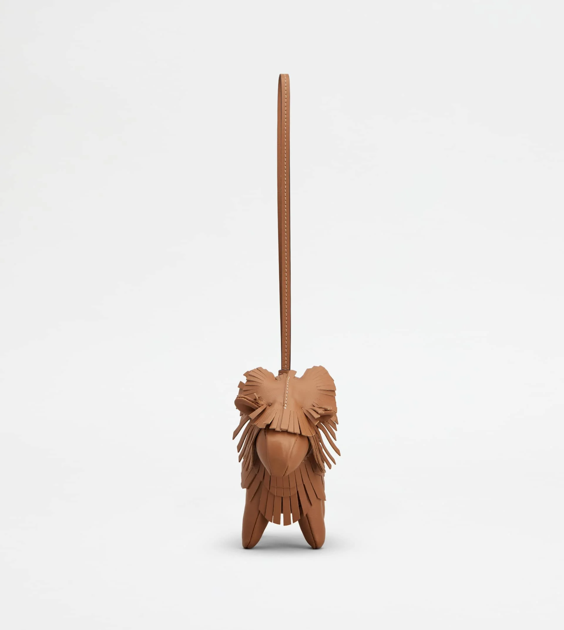 LION CHARM IN LEATHER - BROWN - 1