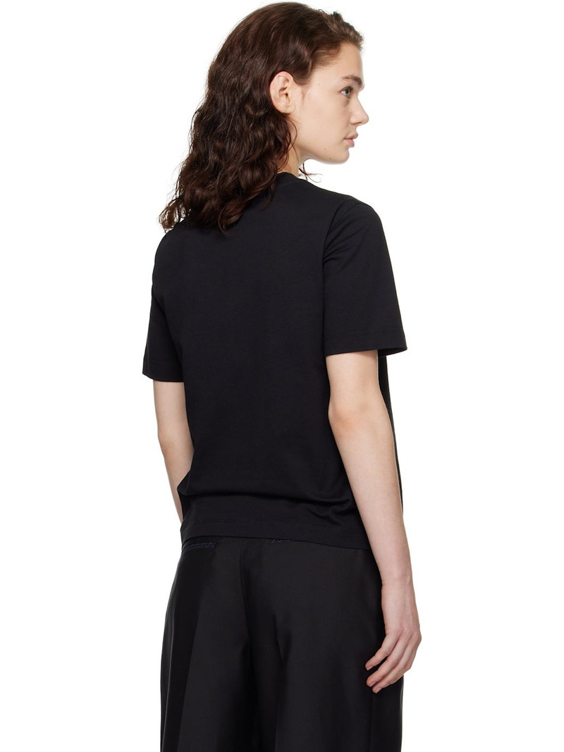 Black Daisy Logo Cotton T-shirt 3