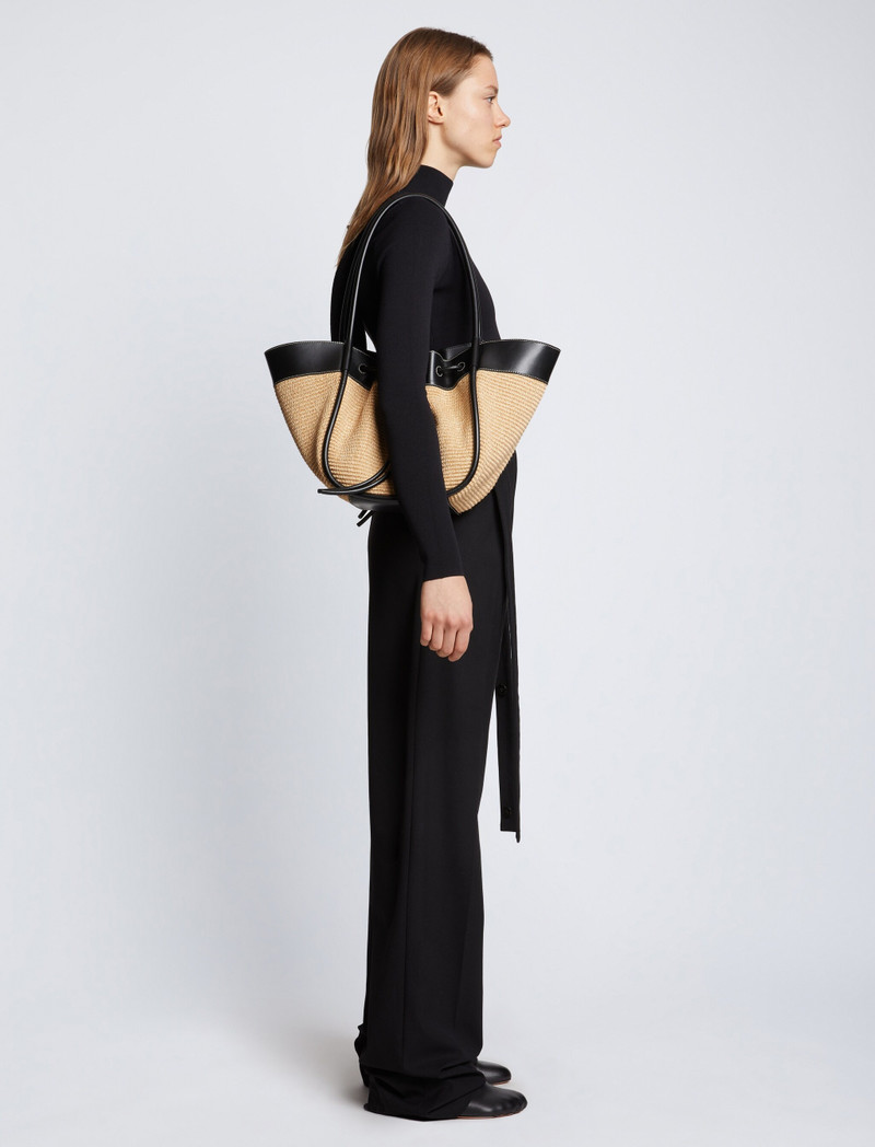 Raffia Ruched Tote 6