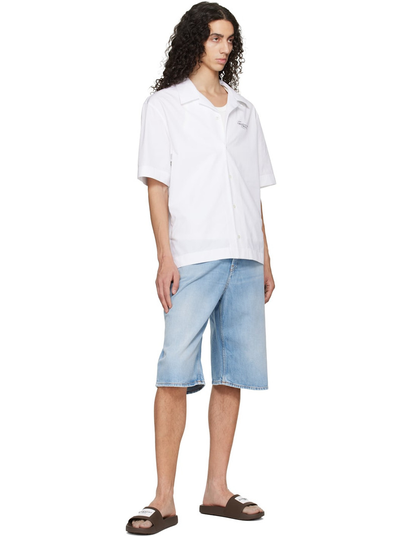 Givenchy White Poplin 'GIVENCHY Stamp Print' Shirt outlook
