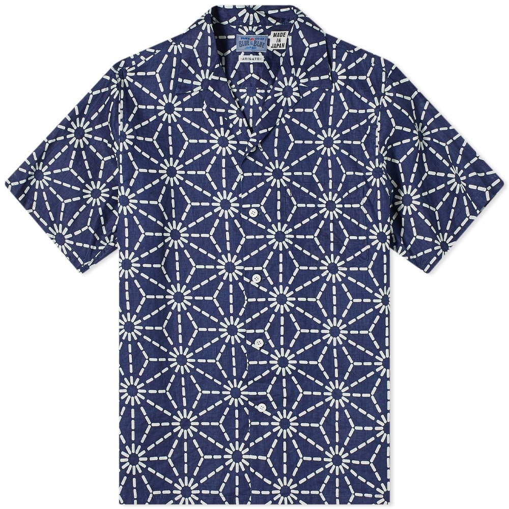 Blue Blue Japan Asanoha Pattern Vacation Shirt - 1