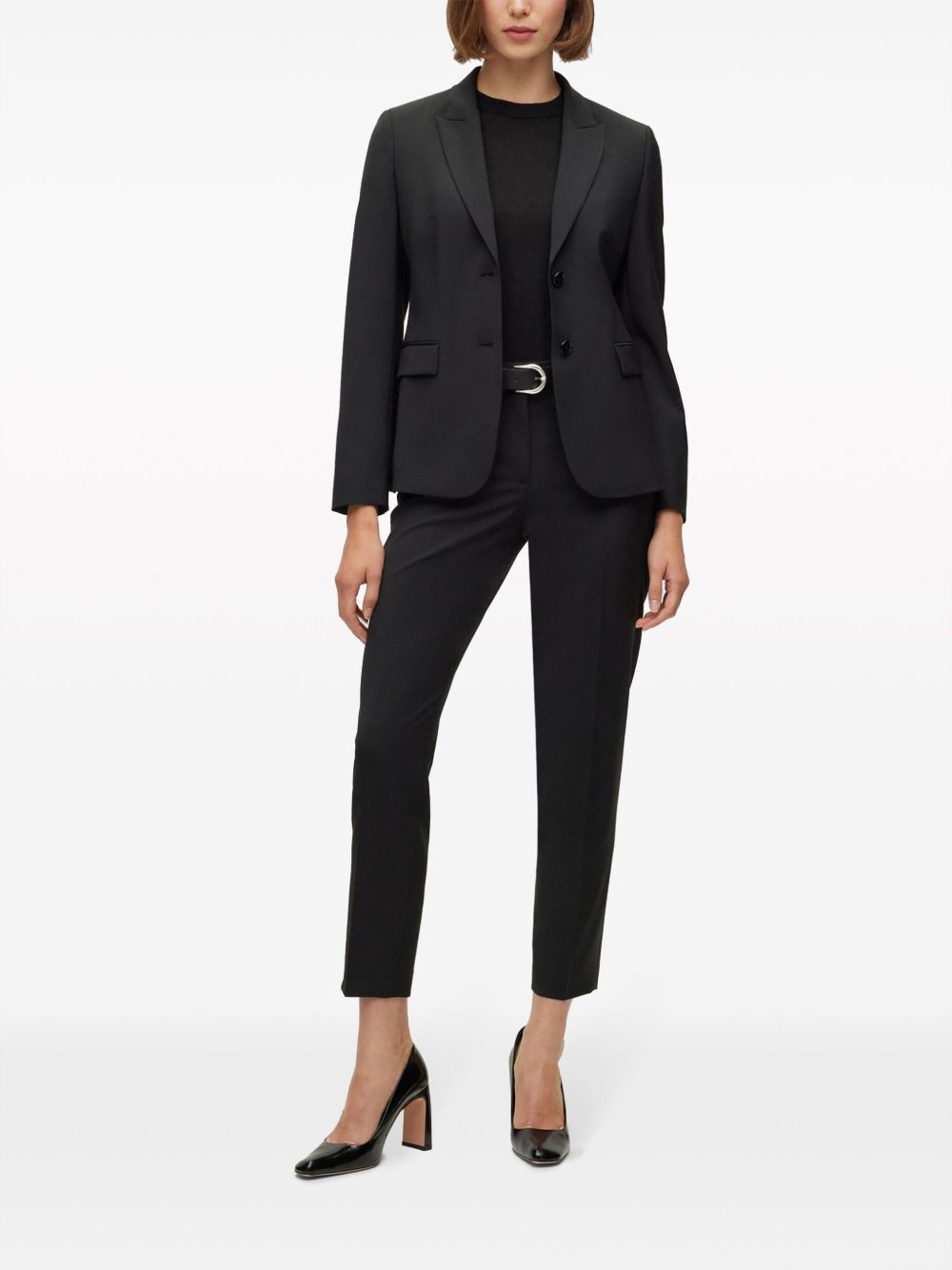 virgin wool cropped trousers - 2
