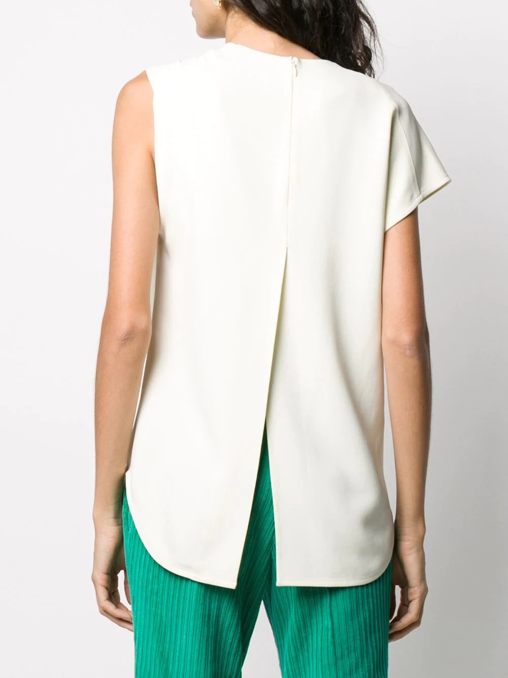 asymmetric cowl-neck top - 4