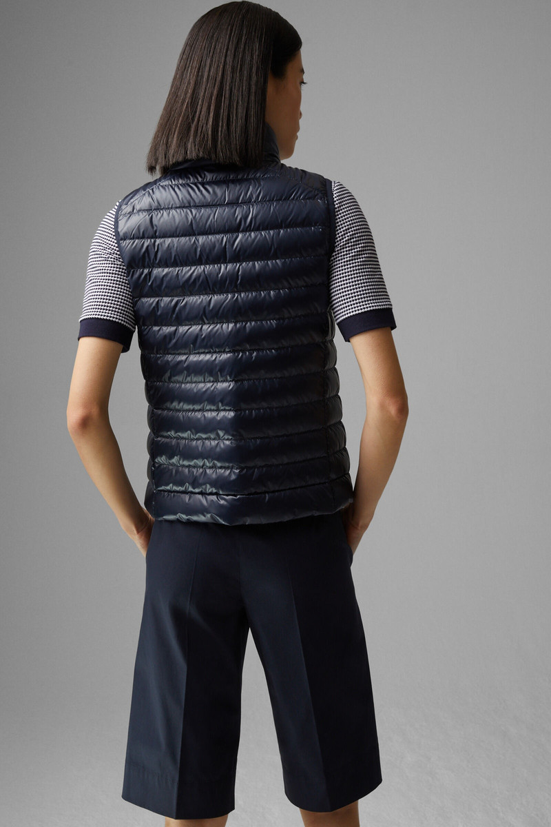 Florisa lightweight down vest in Navy blue 3
