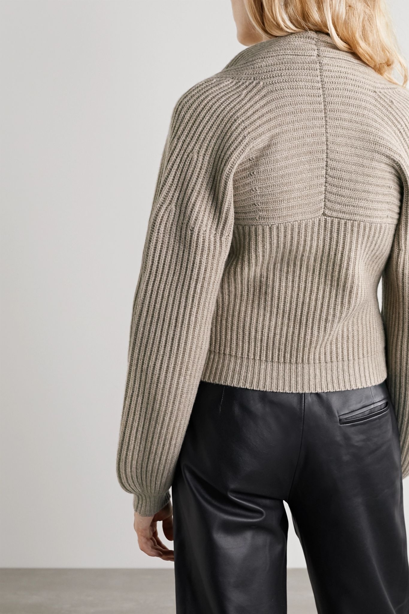 Ribbed wool-blend sweater - 4