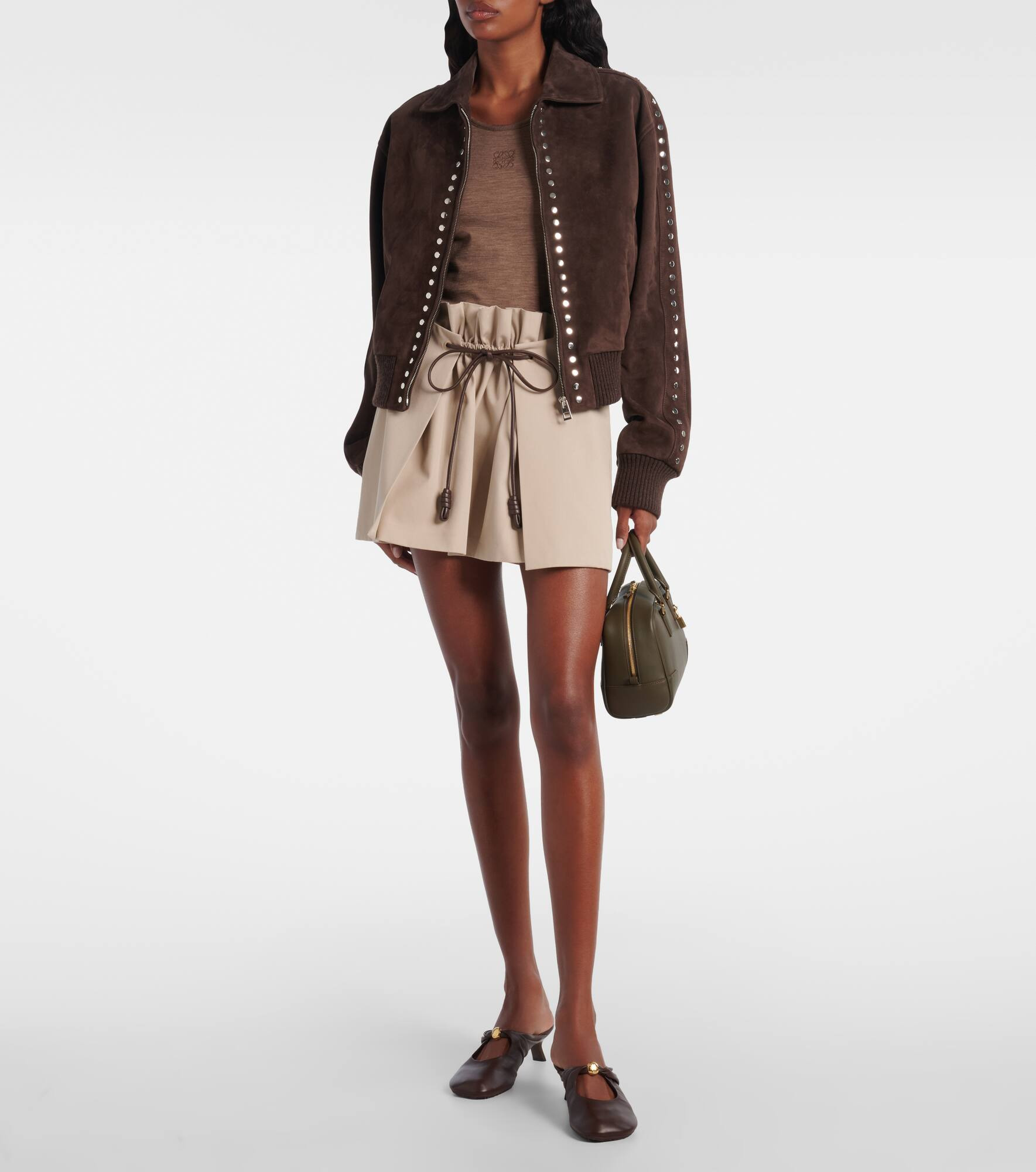 Studded suede bomber jacket - 2