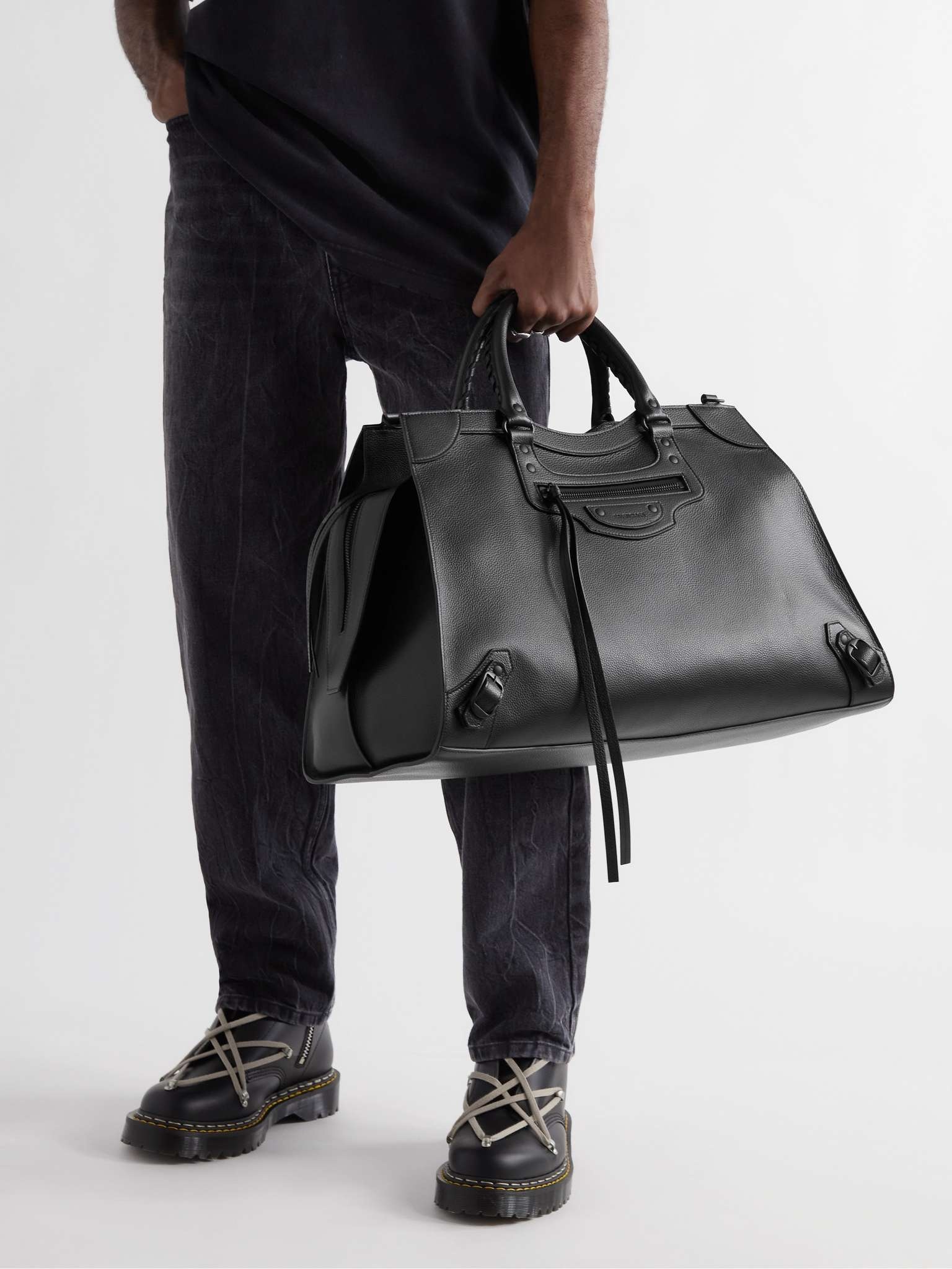 Full-Grain Leather Duffle Bag - 7