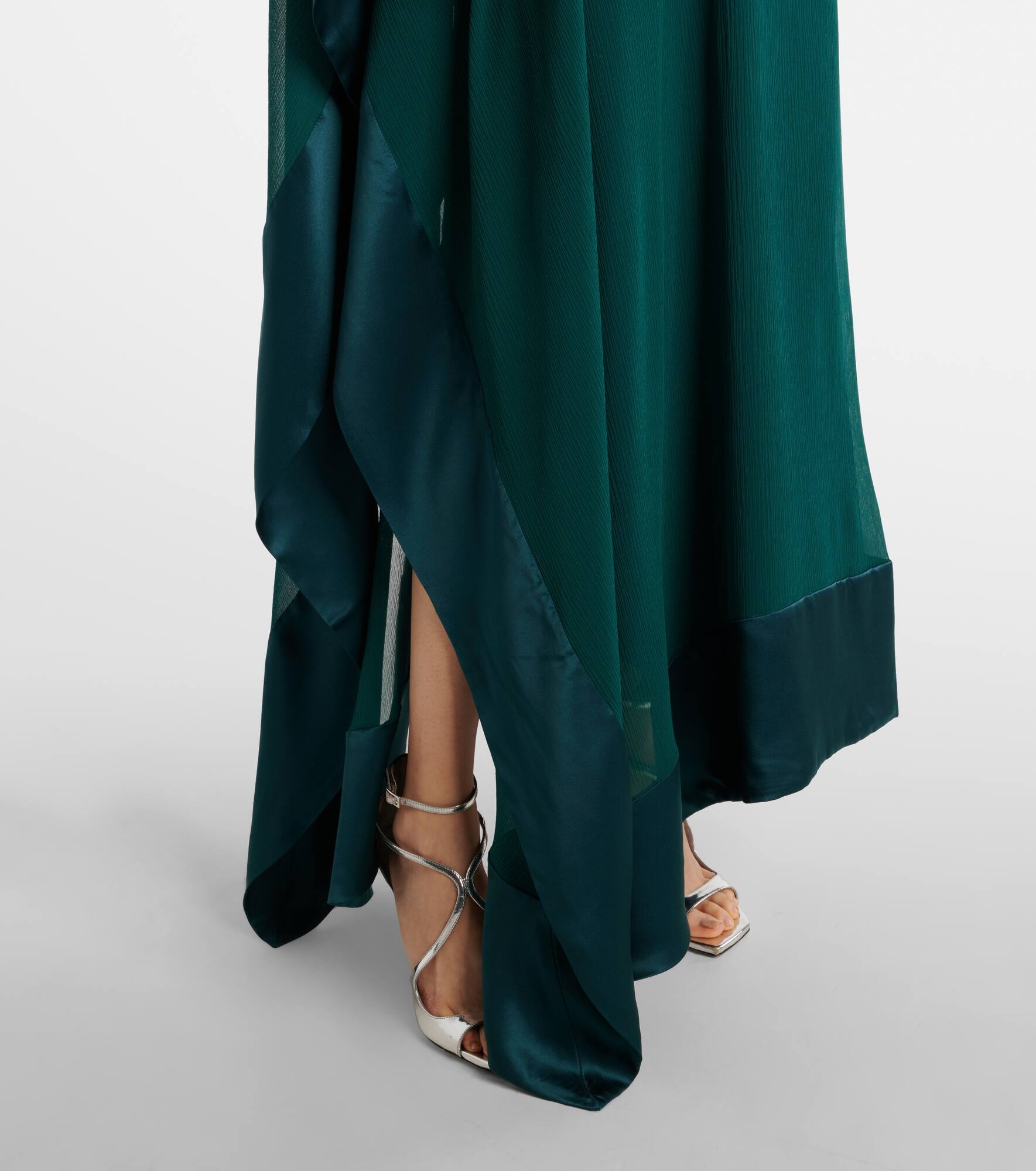 Betsy Spirito one-shoulder silk maxi dress - 5