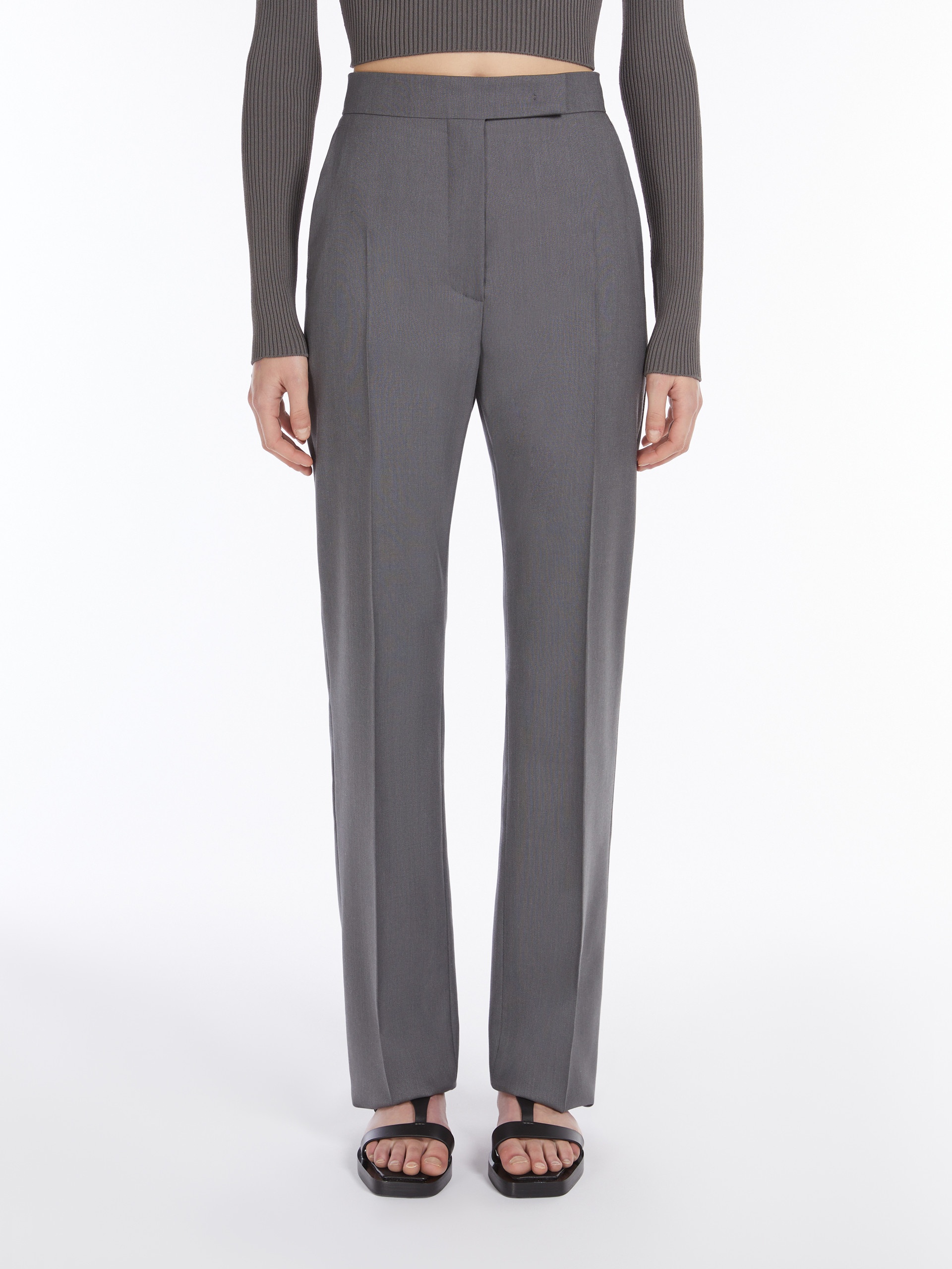 TURBIGO Straight-cut wool, mohair and silk trousers - 3