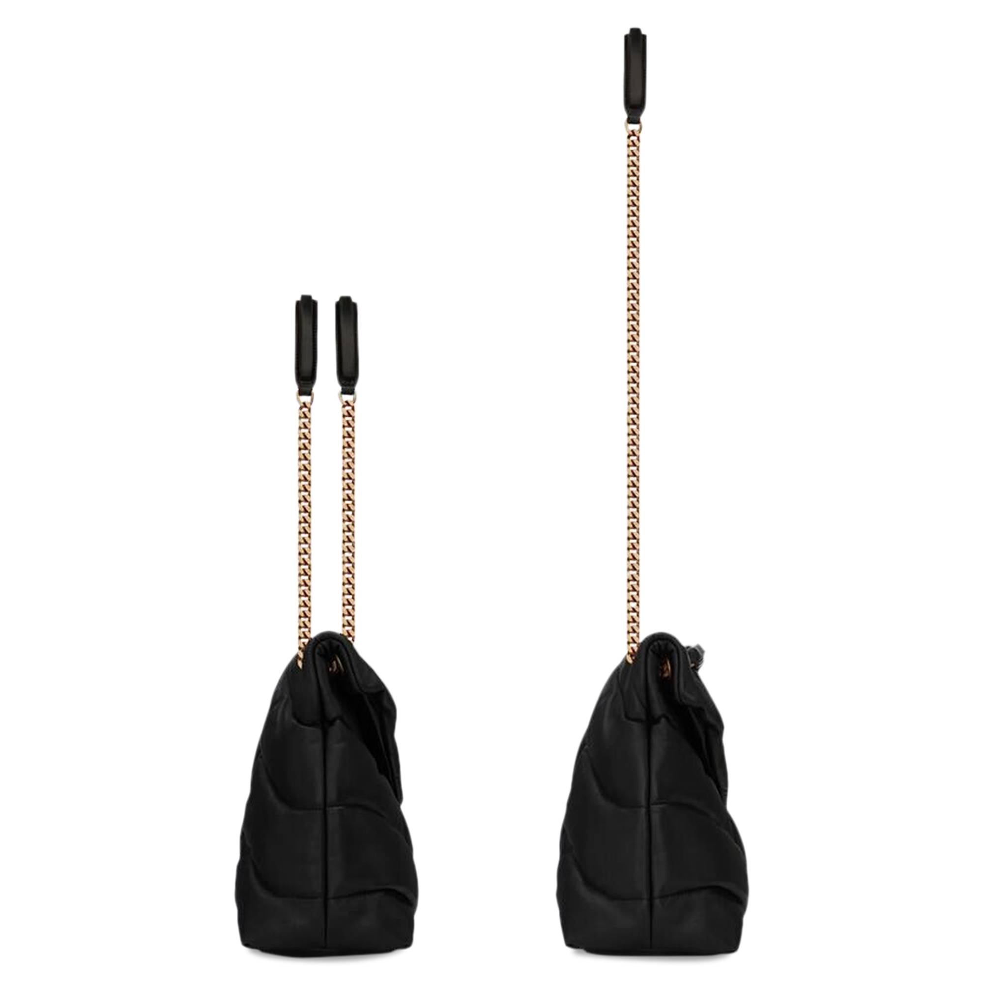 Saint Laurent Puffer Medium Chain Bag 'Black' - 3