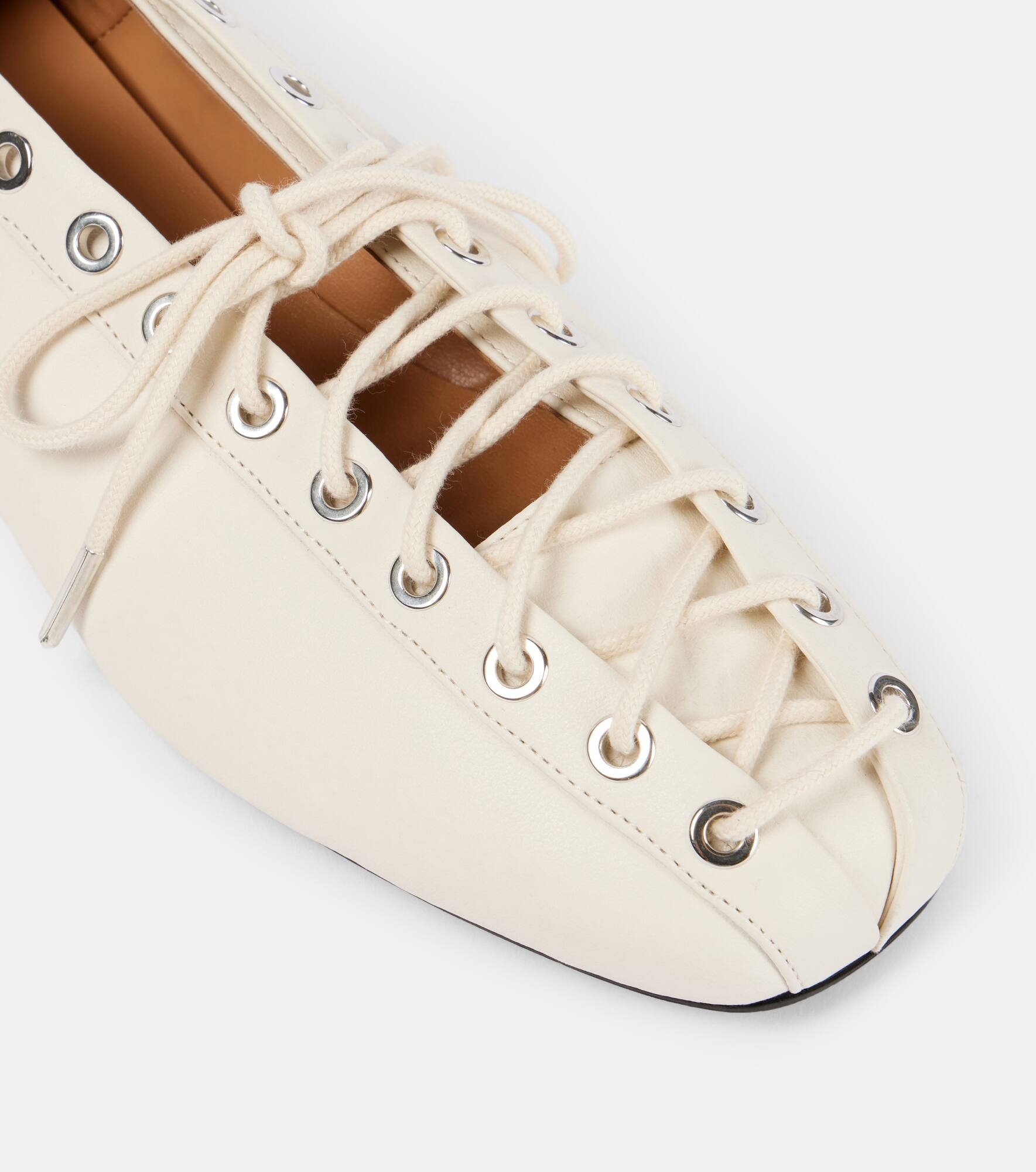 Lace-up ballet flats - 5