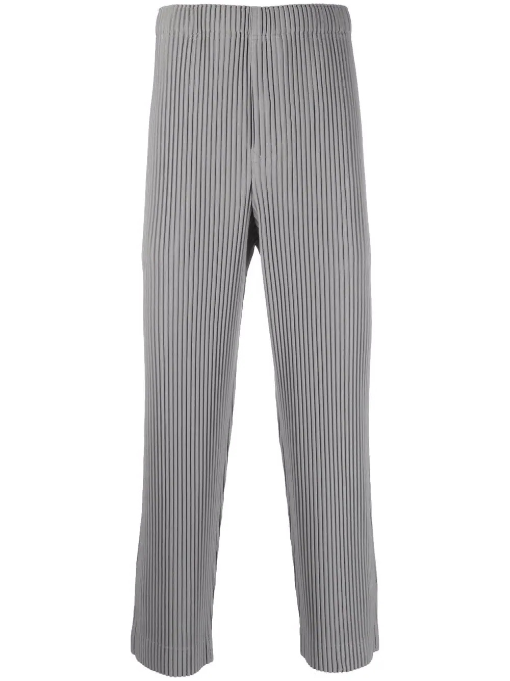 pleated straight-leg trousers - 1