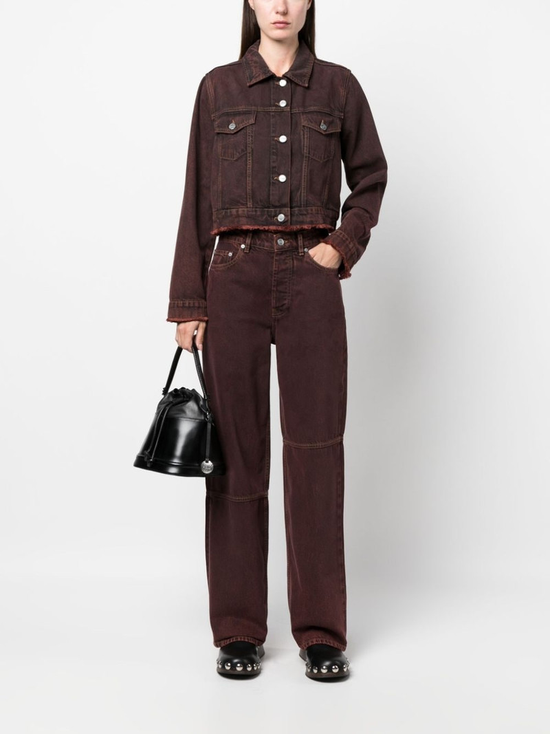 GANNI Overdyed Izey wide-leg jeans outlook