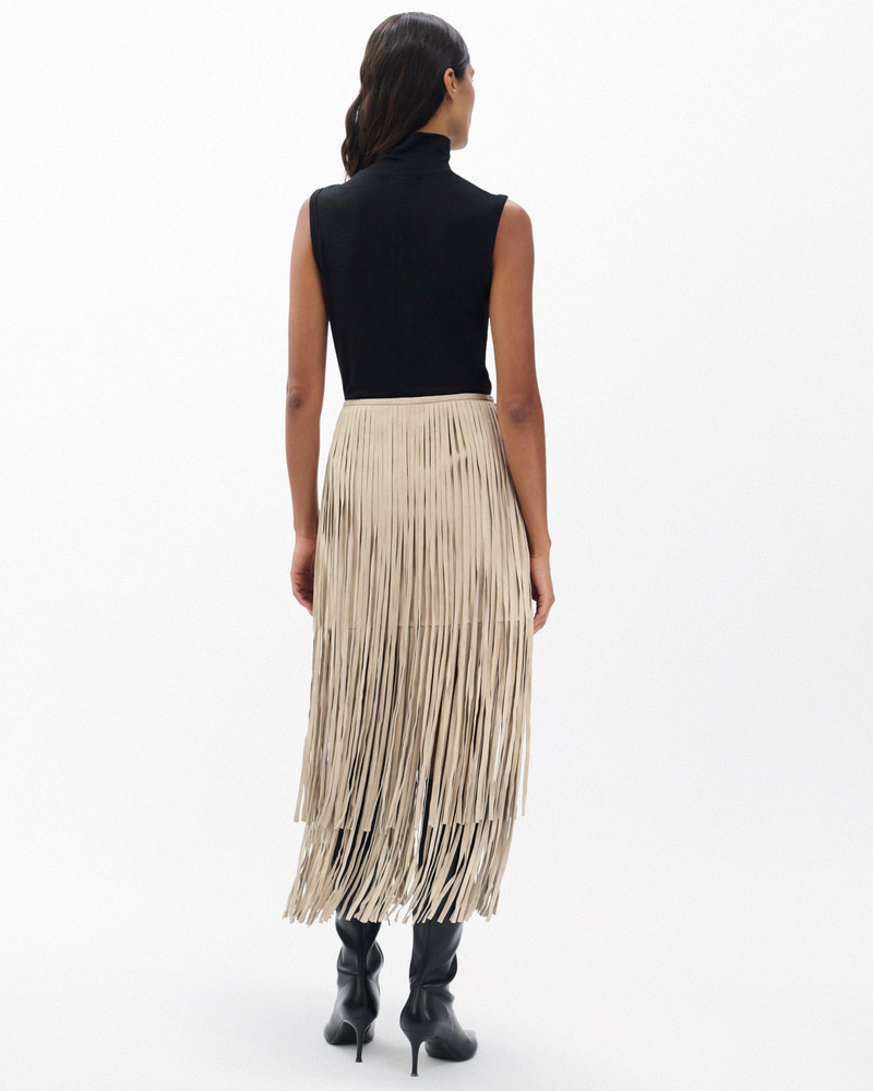 Jasmine Fringed Suede Skirt 6