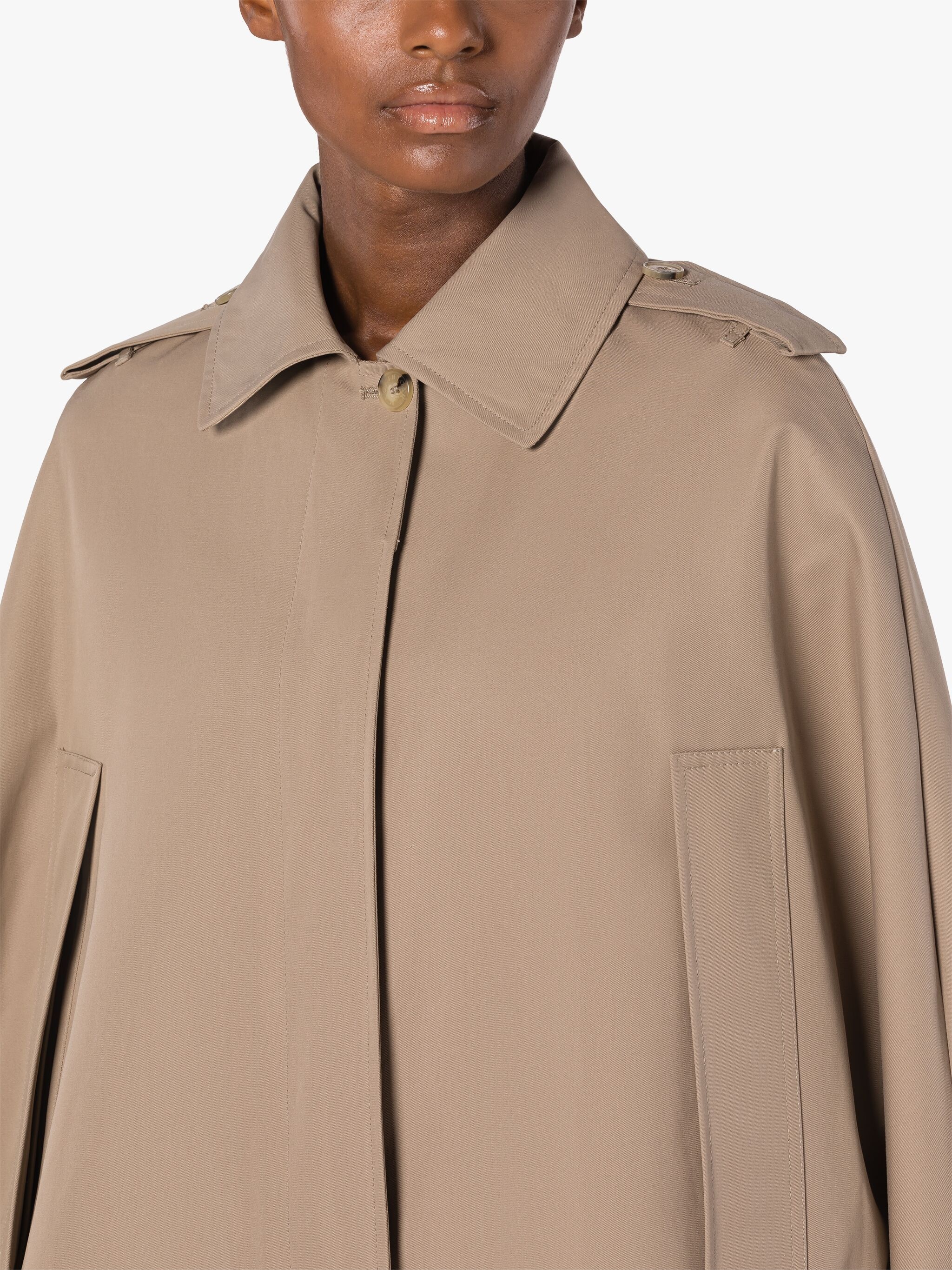 HALLEIGH COTTON CAPE COAT - 5