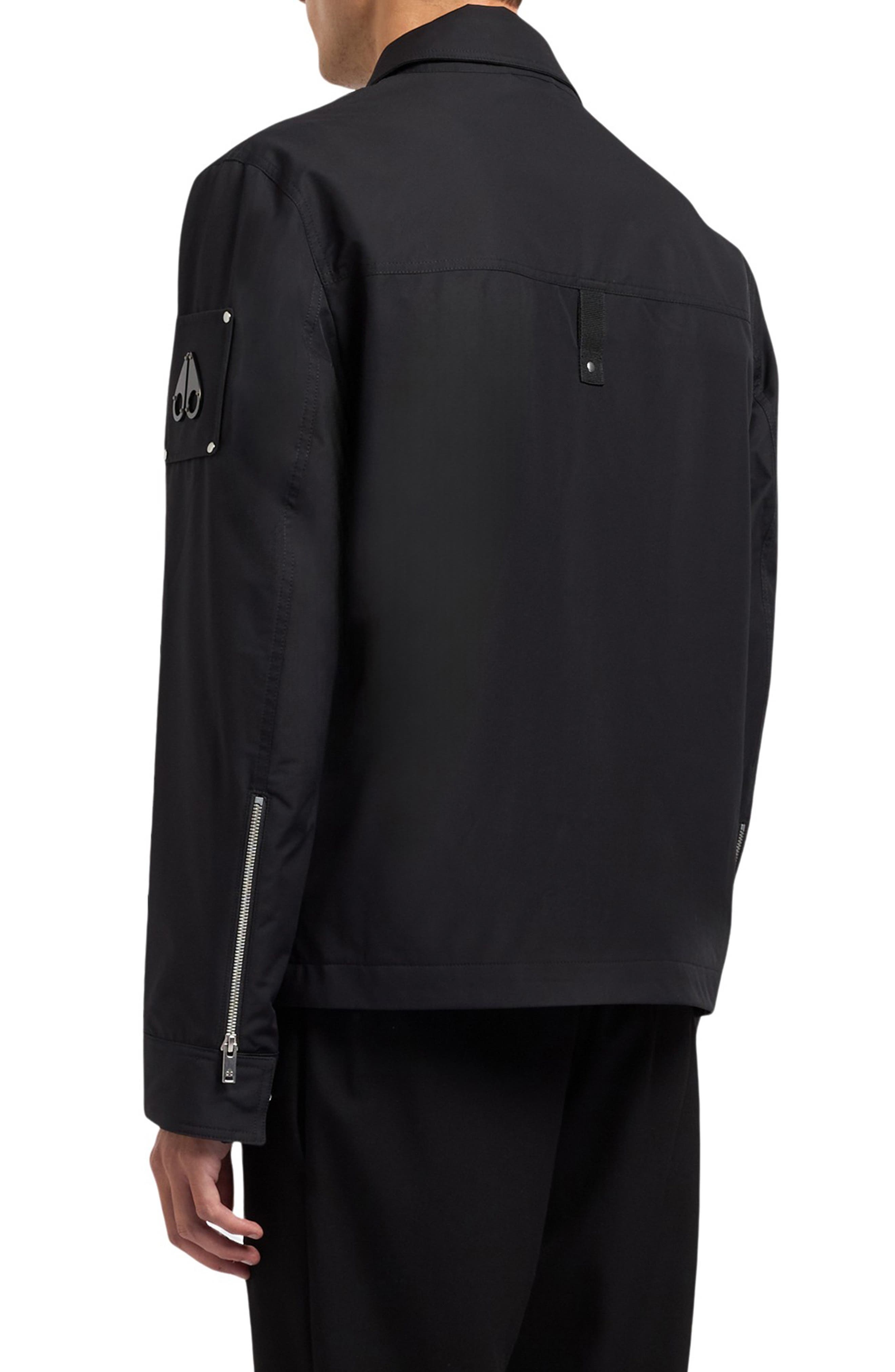 Moose Knuckles Jacques Water Repellent Shirt Jacket in Black at Nordstrom - 2