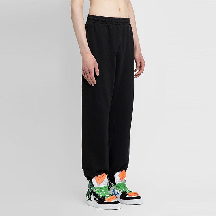 Men's Off-White SS22 Solid Color Casual Pants/Trousers Black OMCH029C99FLE0021001 - 5