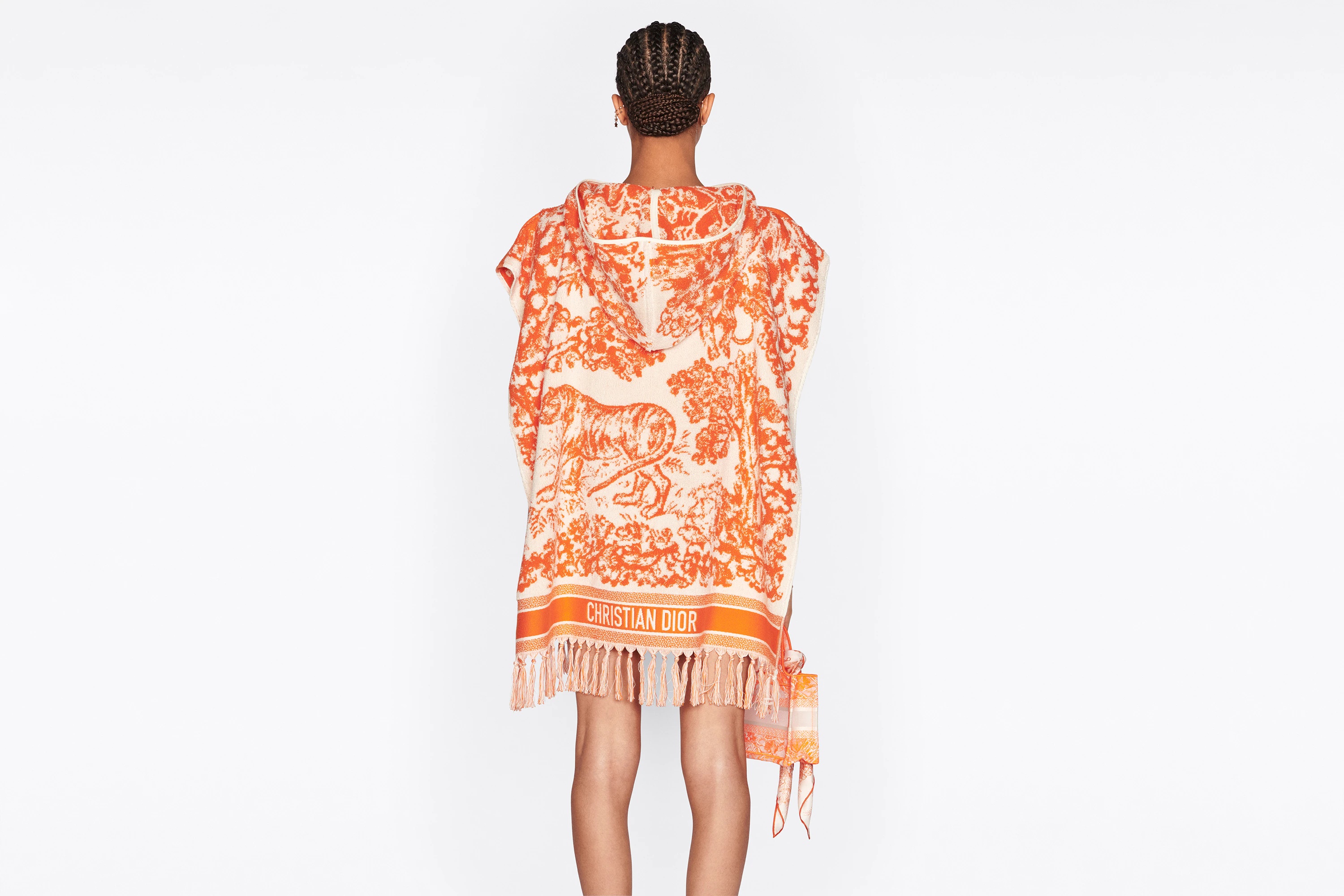 Toile de Jouy Sauvage Hooded Poncho - 5