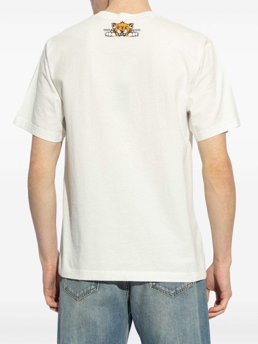 Kenzo Men Happy Tiger Printed T-Shirt - 2