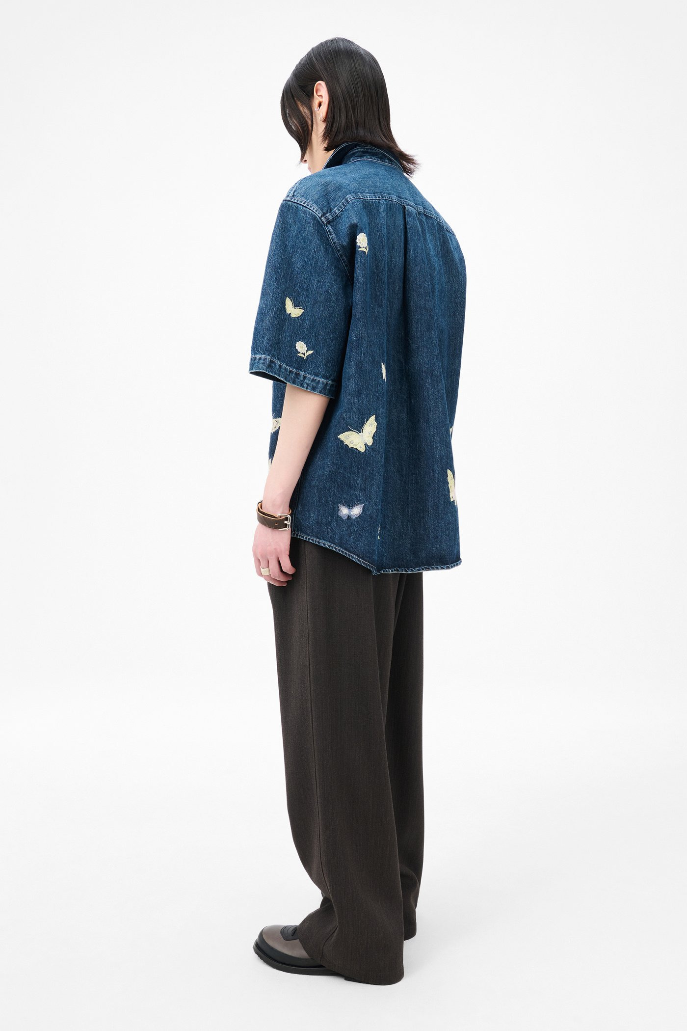 Beyond Shirt Shortsleeve Western Blue Butterfly. - 5