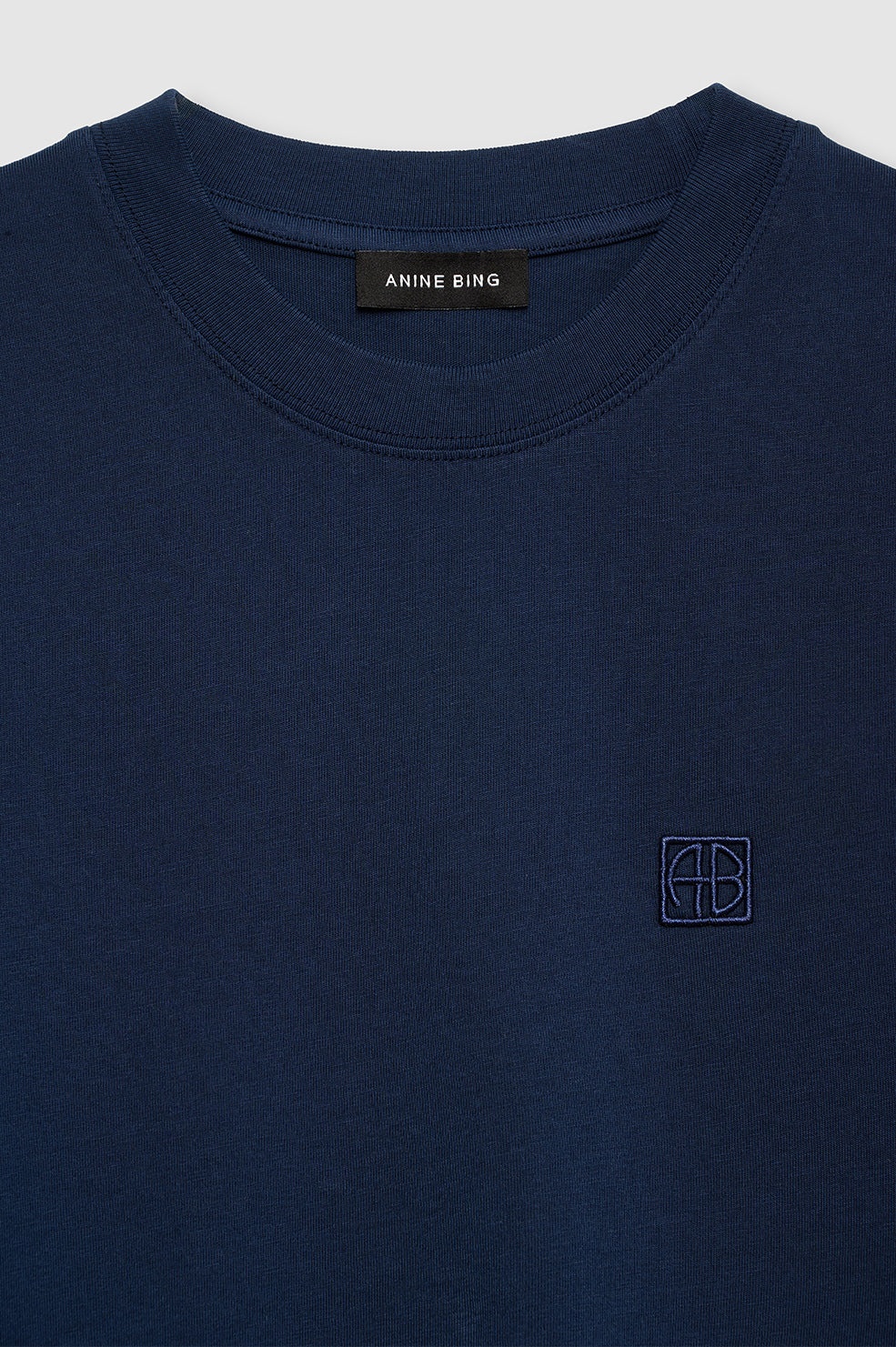 Lili Tee Framed Monogram - Washed Navy - 4
