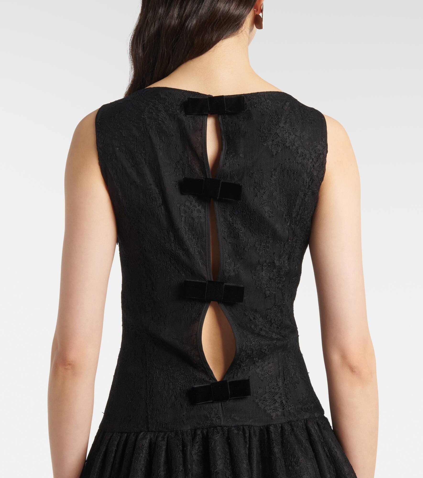 Bow-detail lace minidress - 6