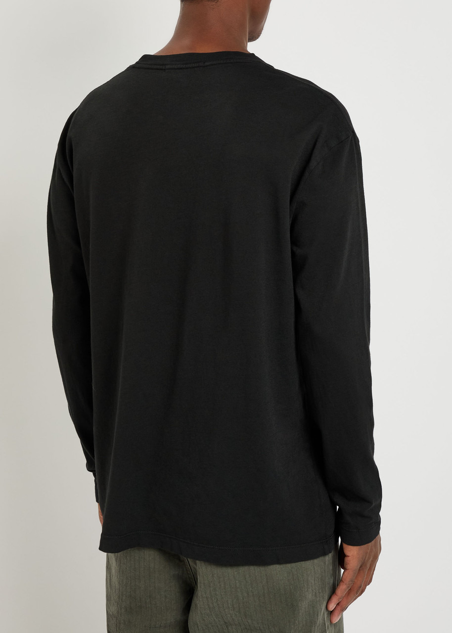 The Elder Statesman Pica Logo-embroidered Cotton and Cashmere-blend top - 3