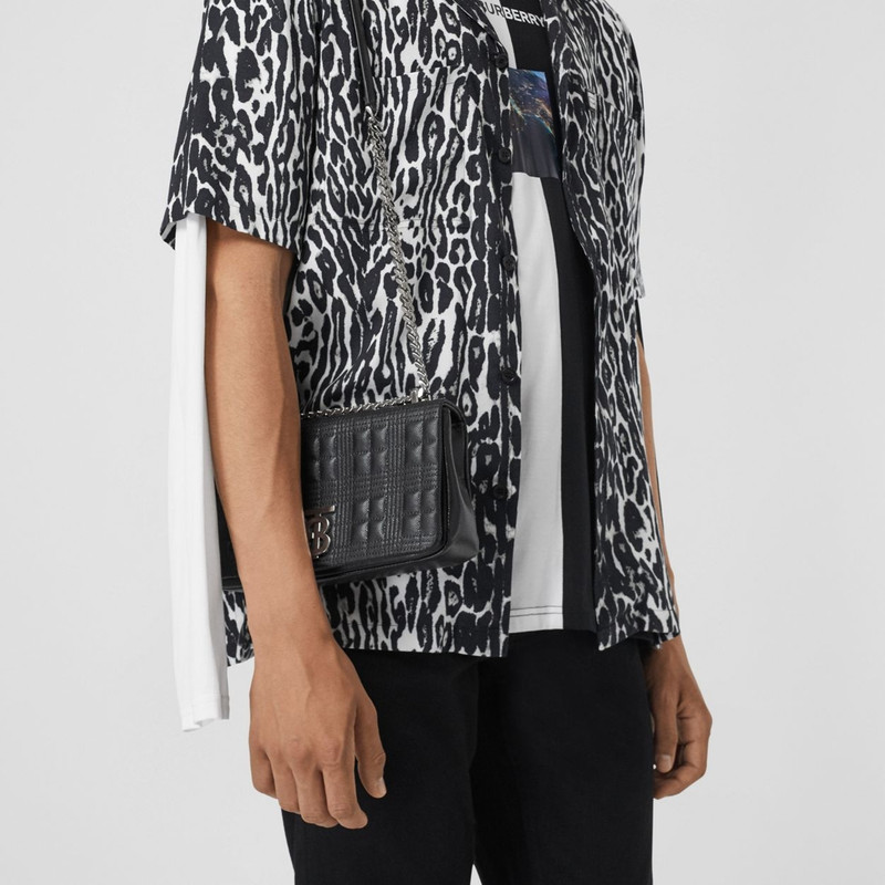 Small Quilted Grainy Leather Lola Bag 11