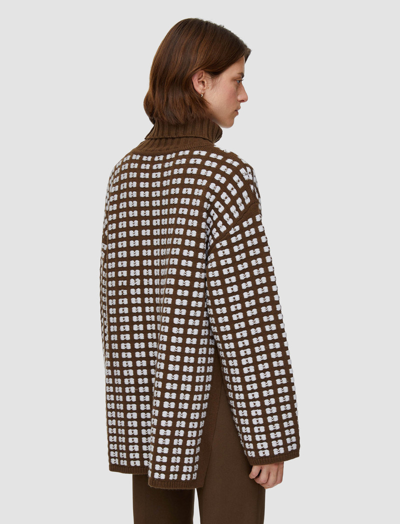 Waffle Knit High Neck Jumper 4