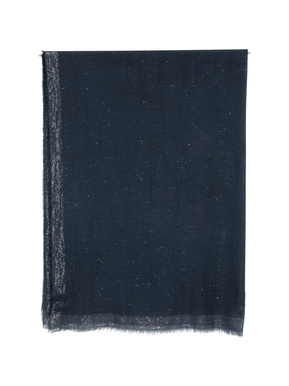 glitter-effect frayed scarf - 1
