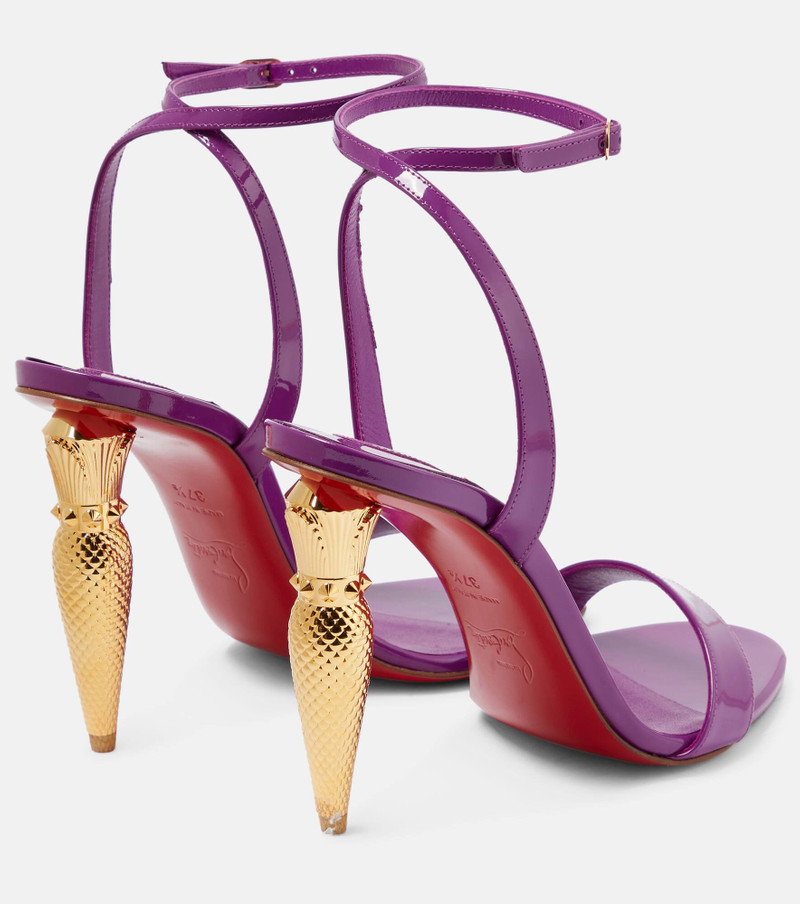 Christian Louboutin Lipqueen 100 patent leather sandals outlook