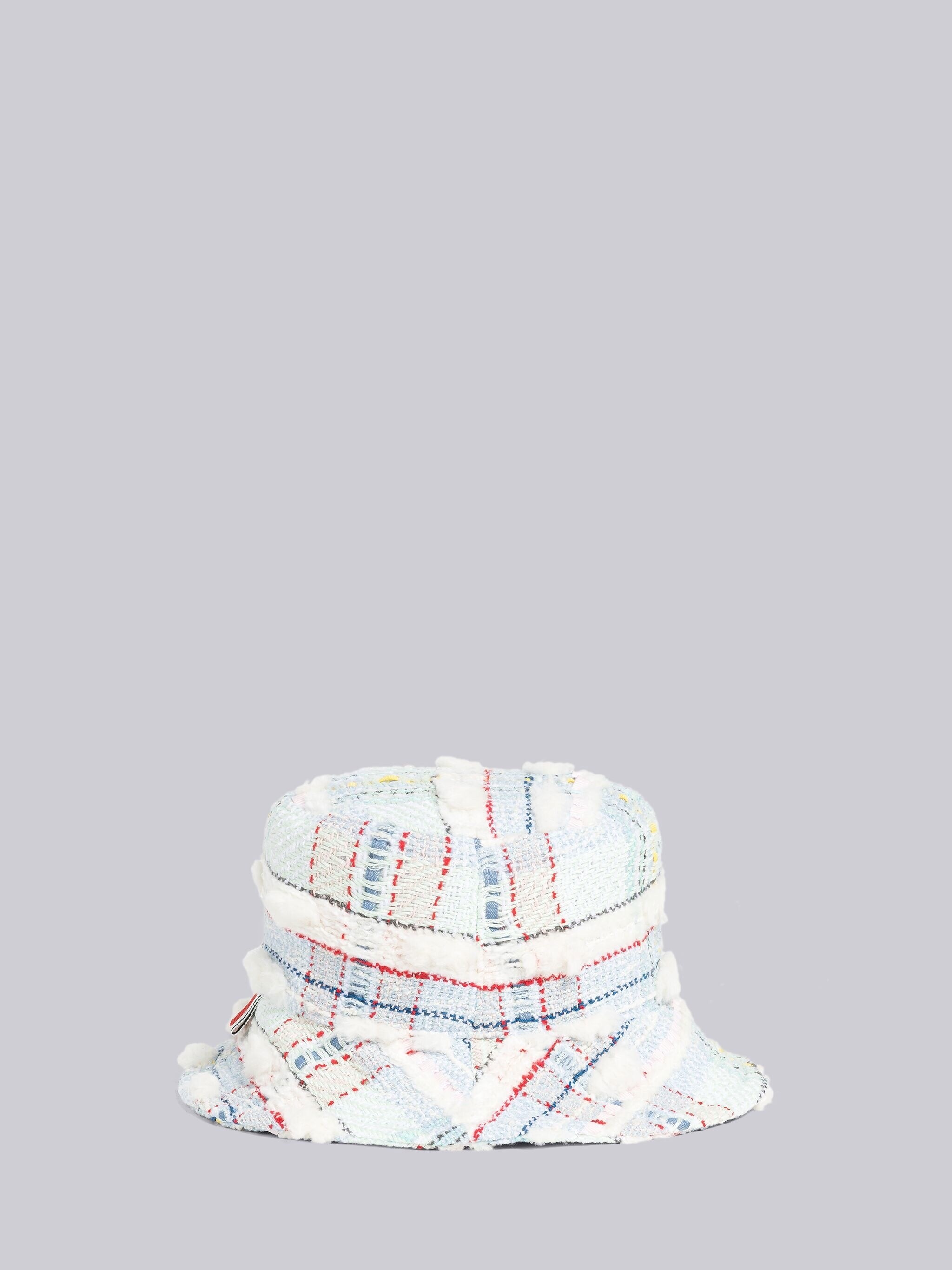 Madras Pouf Tweed Bucket Hat - 3