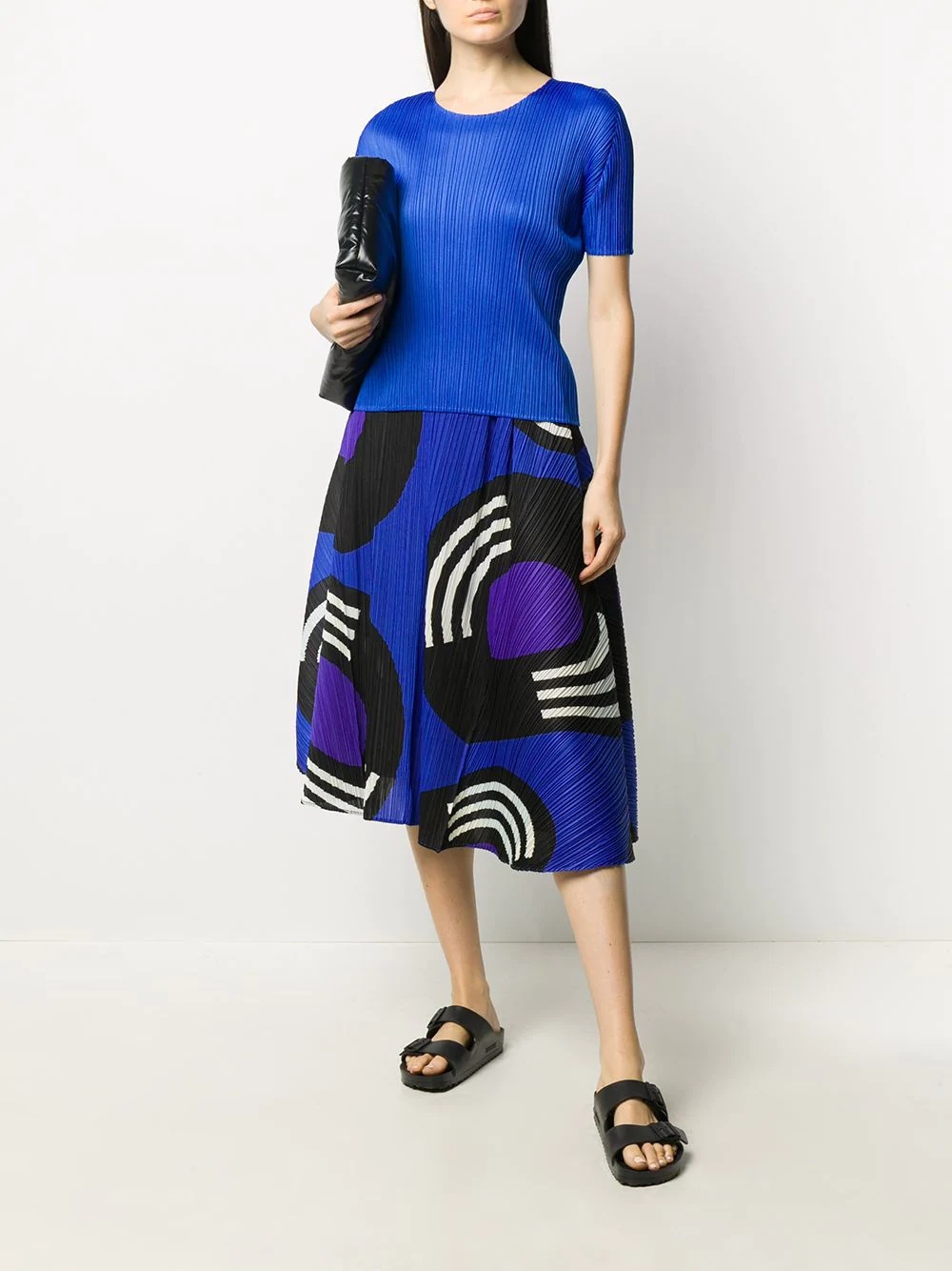 graphic-print pleated skirt - 2