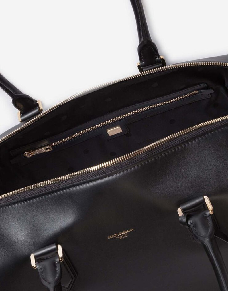 Calfskin Monreale travel bag with heat-stamped logo 4