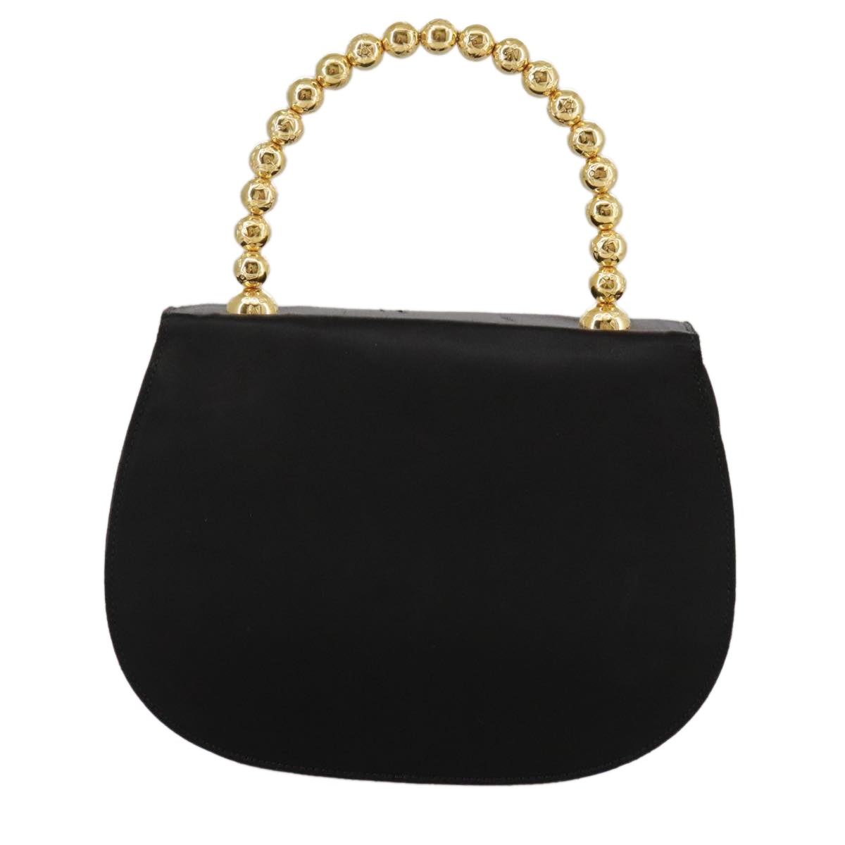CELINE Hand Bag Nylon Gold Black - 2