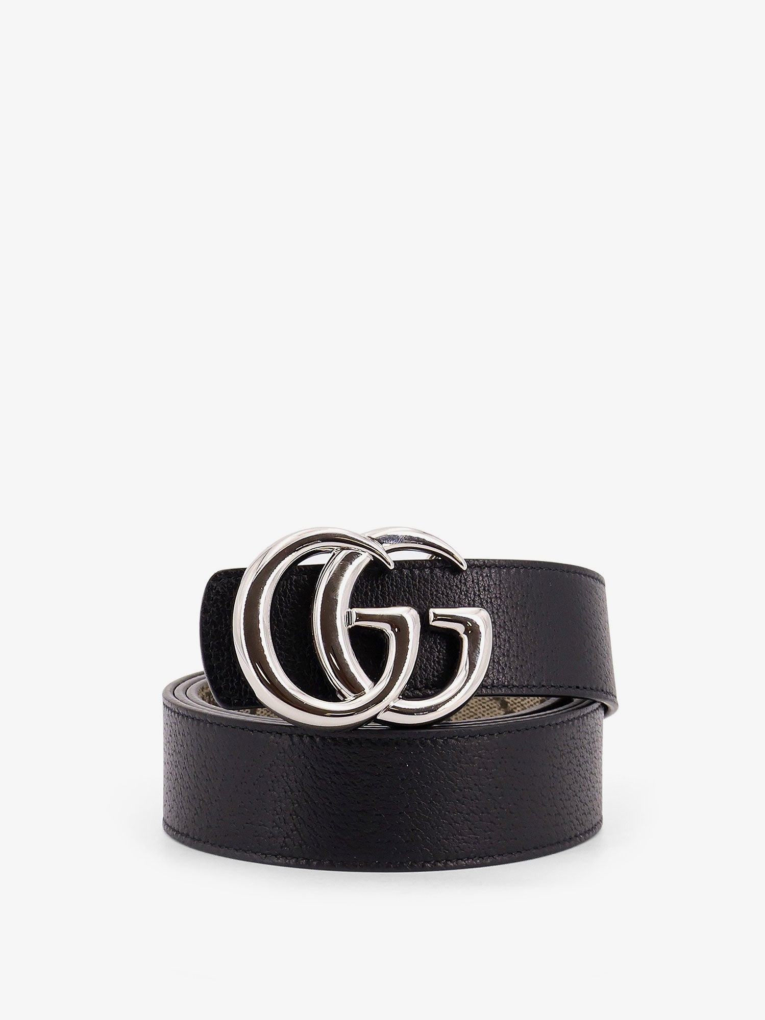 REVERSIBLE LEATHER AND SUPREME GG FABRIC BELT - 2