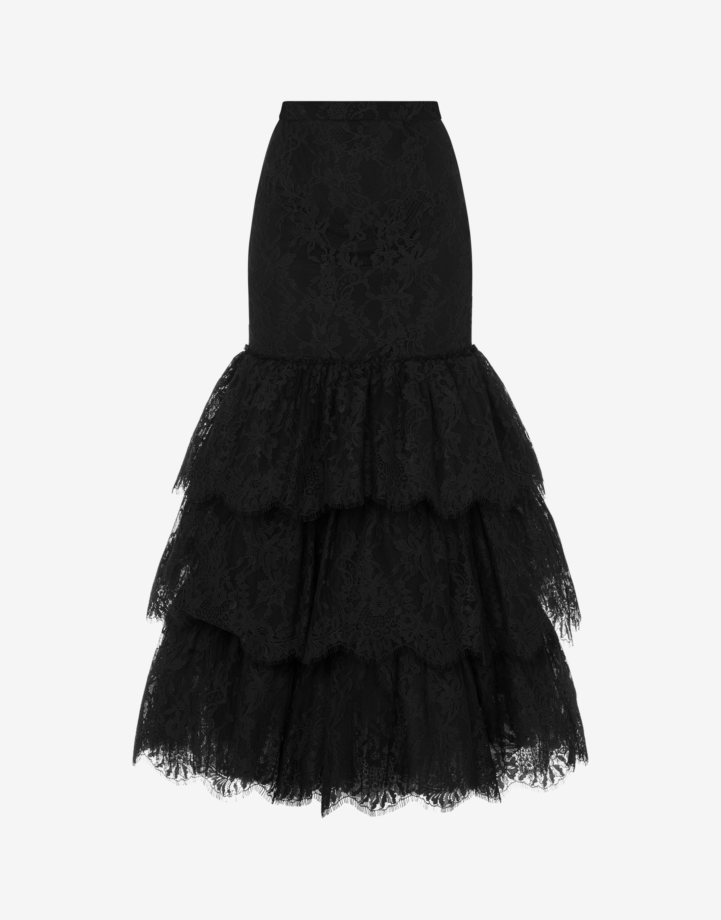 LACE SKIRT WITH RUFFLES - 1