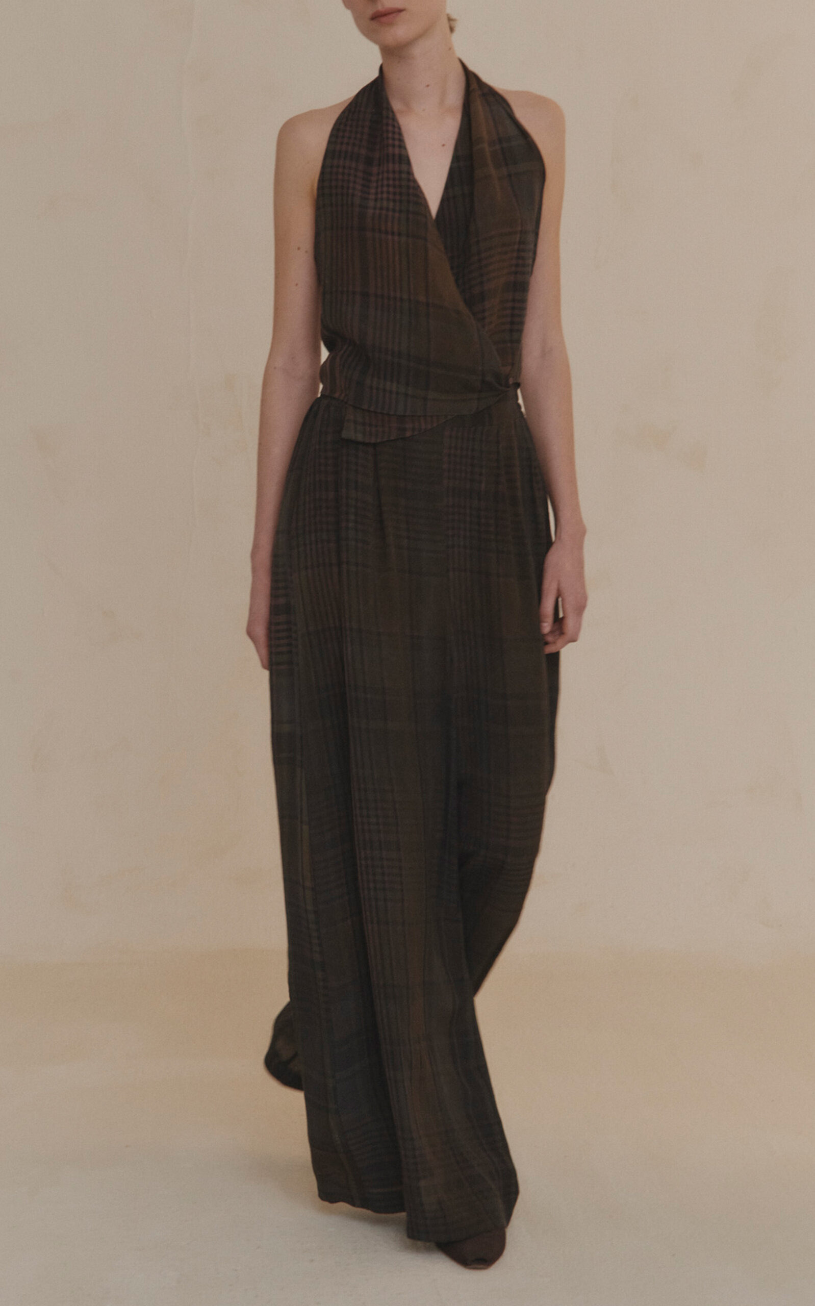 Agate Plaid Wide-Leg Pants plaid - 3