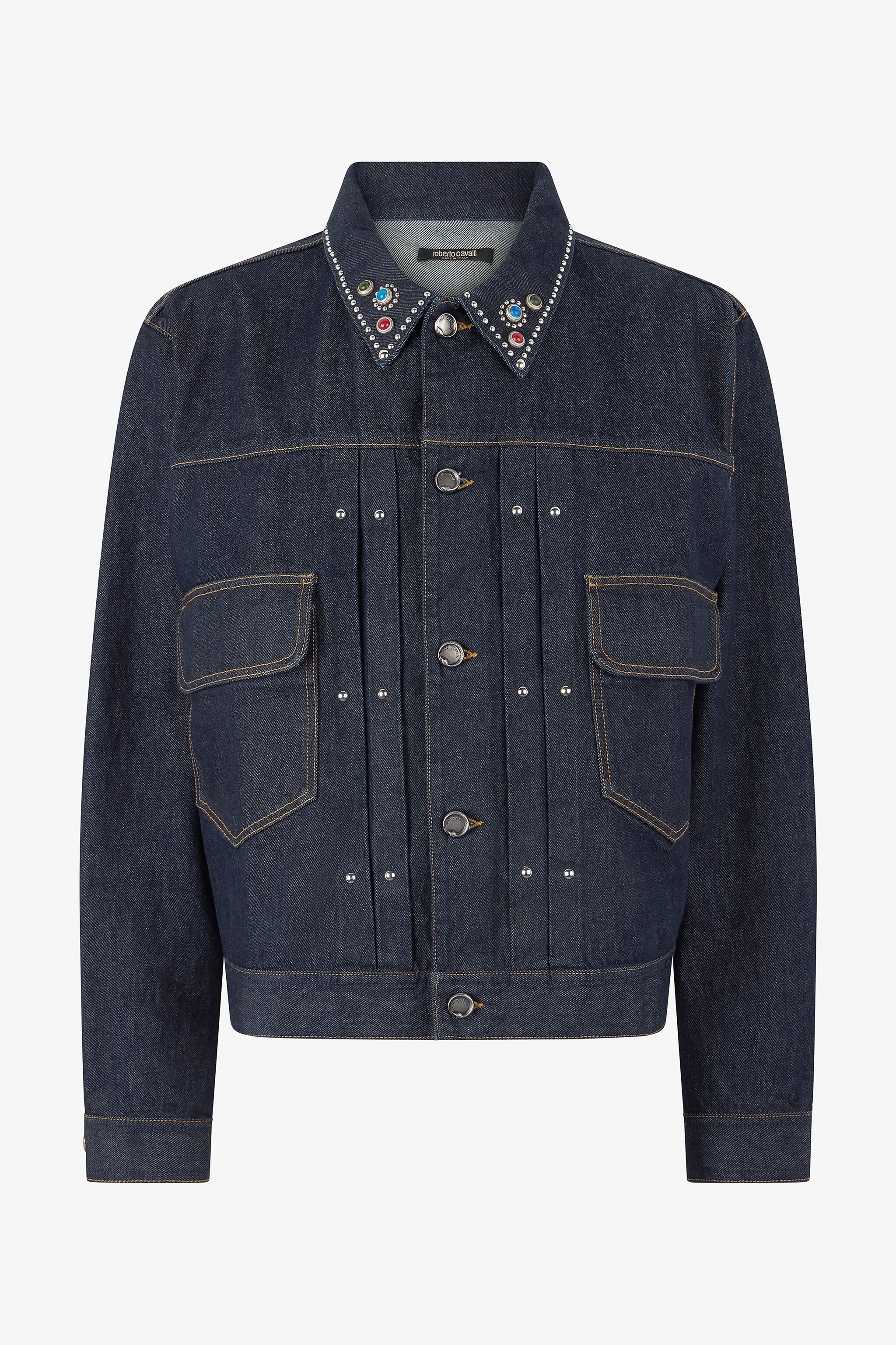 Denim Jacket with Studs and Stones - 1