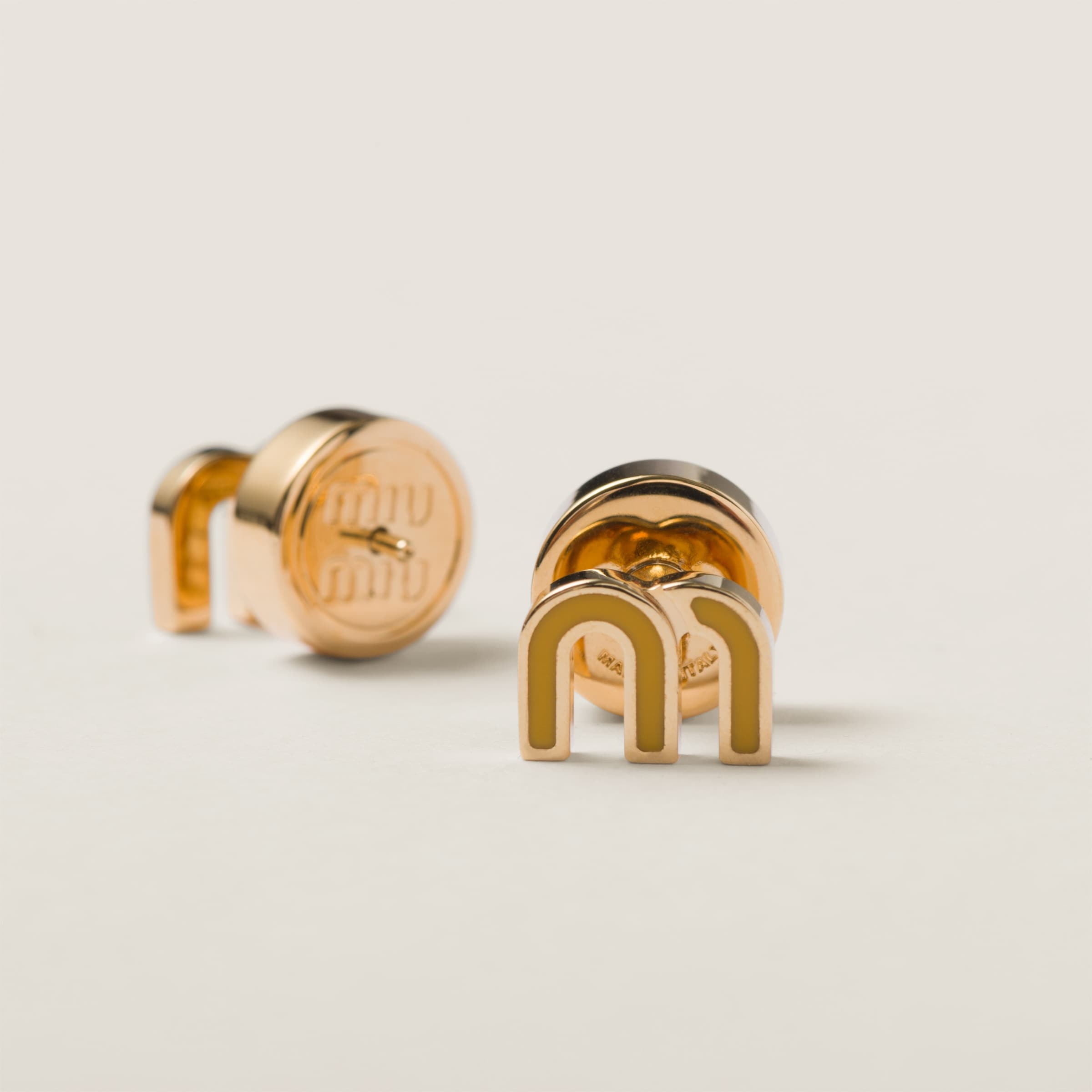 Enameled metal earrings - 3