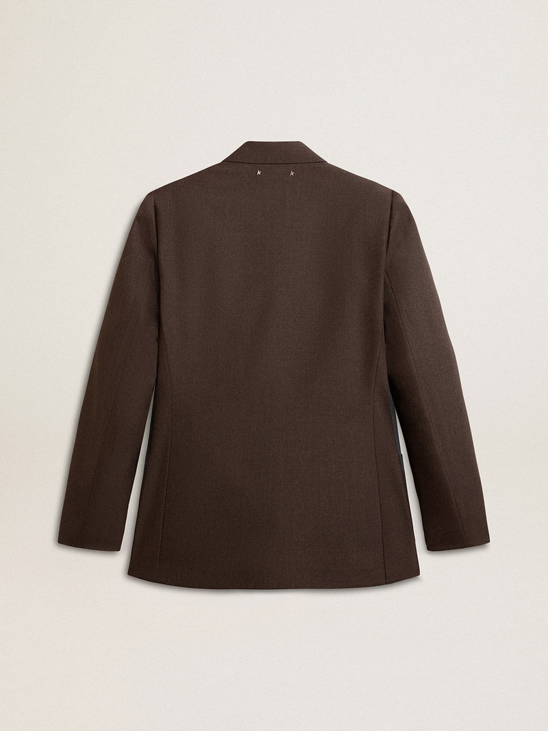 Men's tailored jacket in anthracite gray virgin wool 6